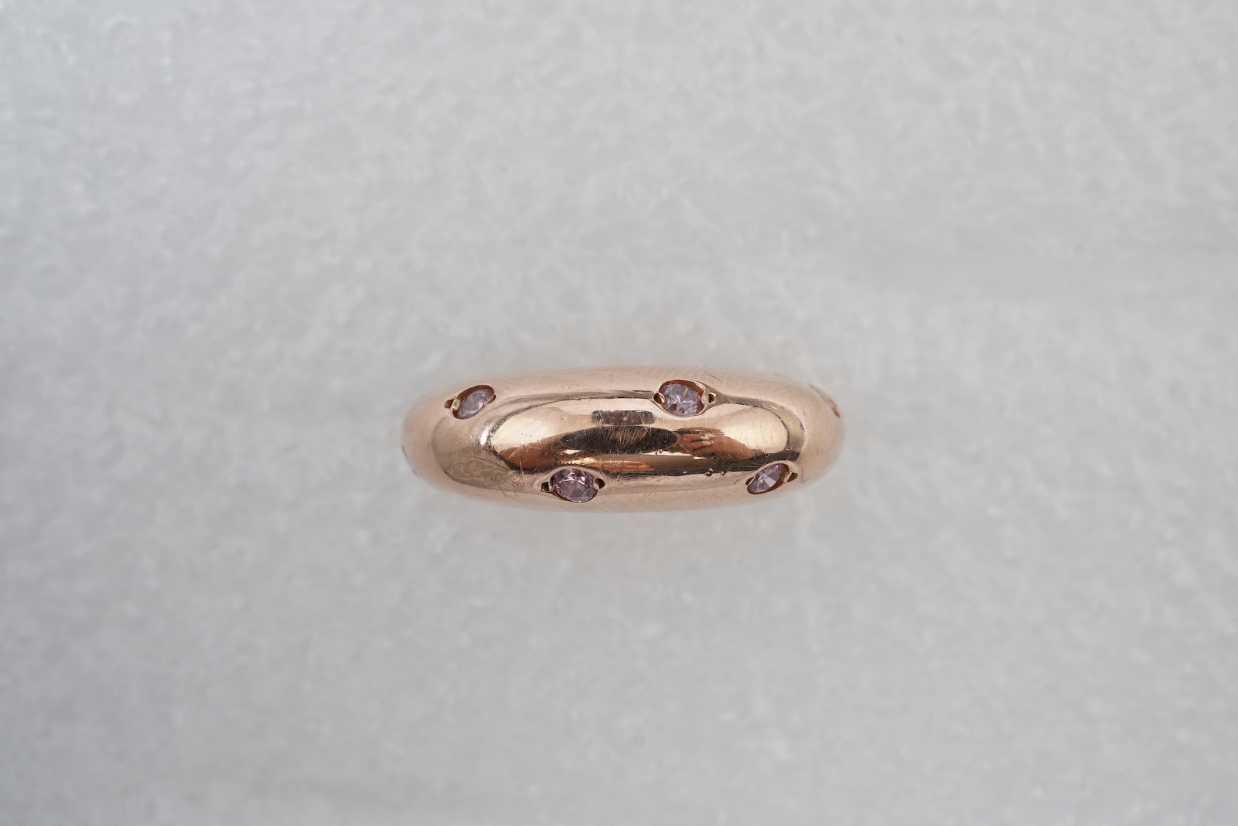 A pink tourmaline ring